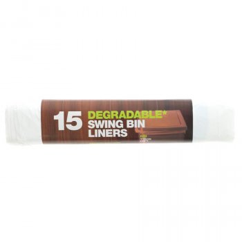d2w Degradable Swing Bin Liners - 50L - Roll of 15